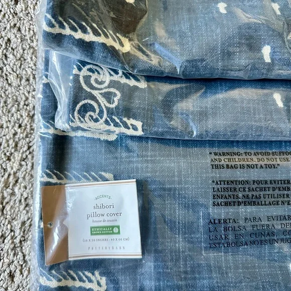 Shibori Pillow Case Covers 16x26 - Picture 3 of 4